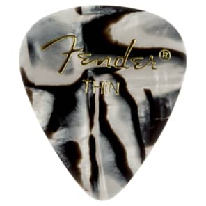 Fender 198-0351-201 351 Shape Premium Celluloid Zebra Guitar Picks - Thin (12-Pack)
