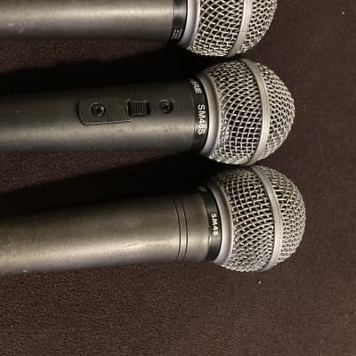 Lot of 3 Shure SM48 SM48S Microphones