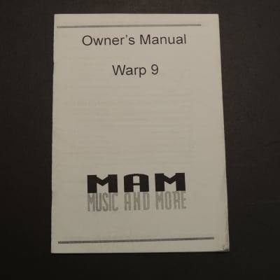 Music And More Warp 9 Owner's Manual [Three Wave Music] image 1