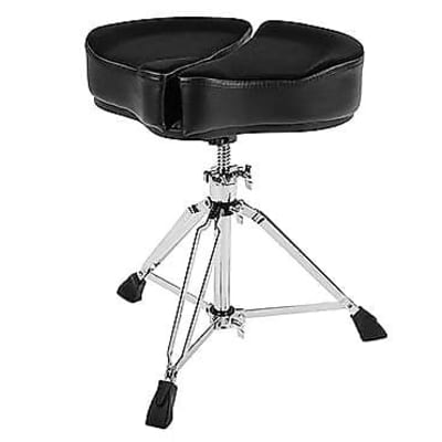 Ahead SPG-BL3 Spinal-G Saddle Drum Throne in Black Cloth Top & Sides w/ 3 Legged Base *IN STOCK* image 1