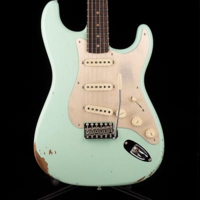 Fender Custom Shop Roasted 1960 Stratocaster Relic Birdseye Maple Aged Surf Green image 2