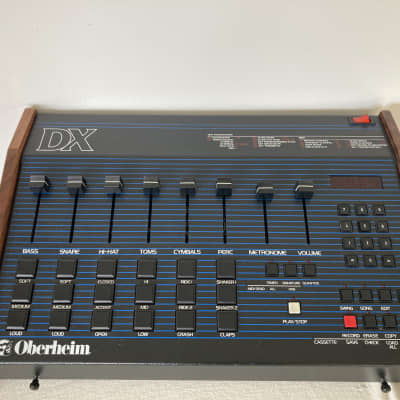 Oberheim DX 6-Voice Drum Machine 1982 - Blue with Wood Sides