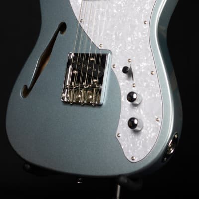 Aria Pro II TEG-TL Thinline Electric Guitar (Various Finishes)-Metallic Ice Blue image 8