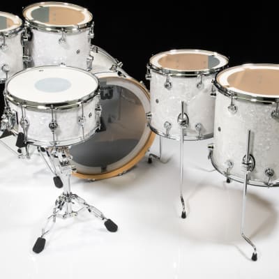 DW Performance Series 6pc Drum Kit White Marine 10/12/14/16/22/14SD image 3