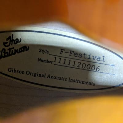 Gibson Flatiron F-Festival Sunburst image 10