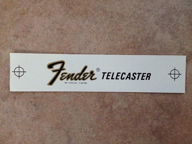 New 1968 1975 Fender Telecaster Headstock Waterslide Decal Highest Quality