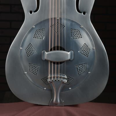 Regal RC-1 Metal Body Style-O Duolian Guitar-- Brushed Nickel-Plated Steel image 3