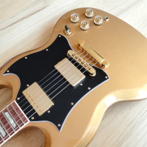 2011 Gibson SG Standard Bullion Gold Sam Ash Limited Edition Guitar Rare & Minty OHSC & Candy image 9