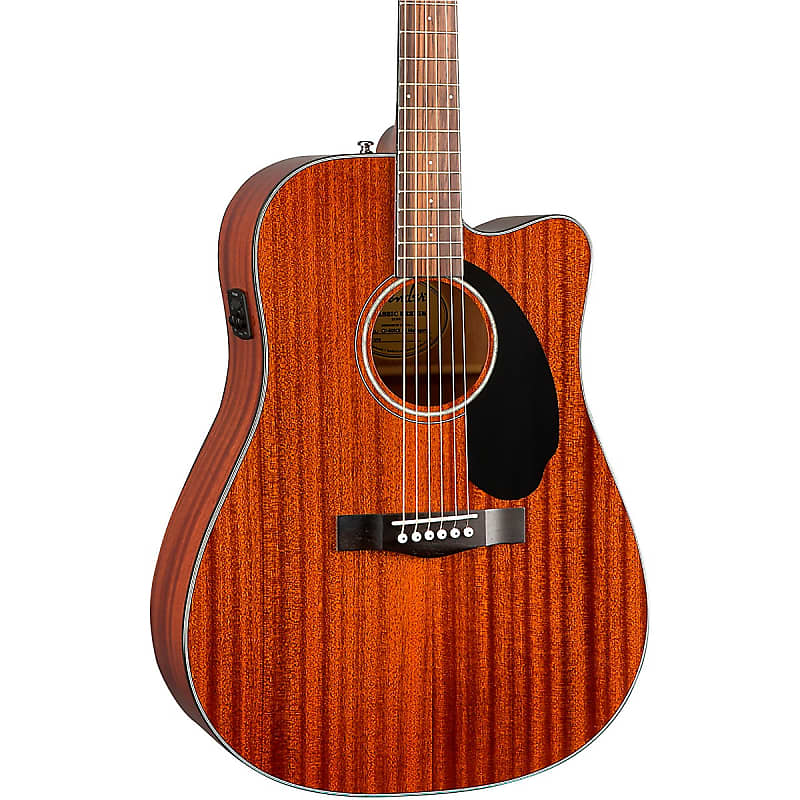 Fender CD-60SCE Dreadnought All-Mahogany Acoustic-Electric Guitar Natural image 1