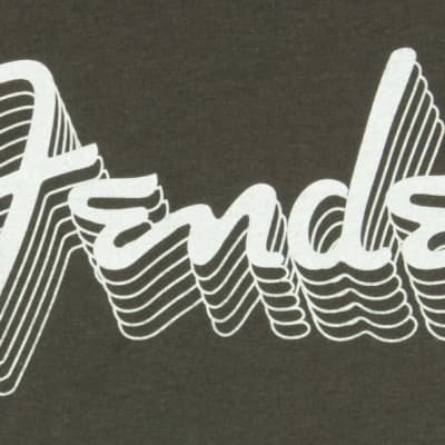 Fender Reflective Ink Logo T-Shirt, Charcoal, LARGE image 2