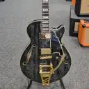 D'Angelico Excel EX-SS Semi-Hollow with Shield Tailpiece, PF Fretboard  Black Dog
