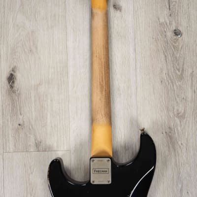 Friedman Vintage-S HSS Guitar, Rosewood Fretboard, Light-Aged Black image 5