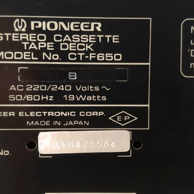 Iconic Pioneer CT-F650 Stereo Cassette Deck - FULLY SERVICED !!! image 5