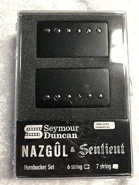 Seymour Duncan Nazgul & Sentient 6 String Set Powdercoat Matte Black Covers