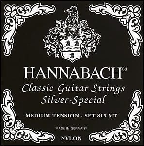 Classic Guitar Strings Hannabach Silver Special E815Mt Black . image 1