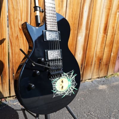 ESP Custom Shop KH-3 w/ Spider  Black w/Graphic Left Handed 6-String Guitar w/ Case image 6