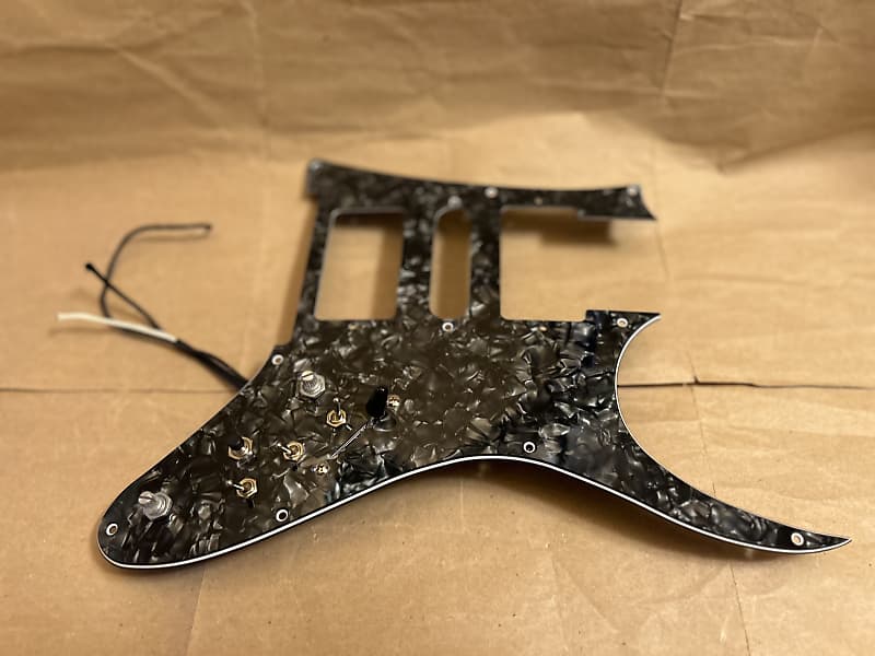 Ibanez RG Pickguard without pickups heavily modded! - black pearloid Excellent Condition image 1