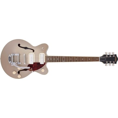 Gretsch G2655T-P90 Streamliner Collection Center Block Jr. Double-Cut P90 Electric Guitar with Bigsby, Two-Tone Sahara Metallic and Vintage Mahogany S image 2
