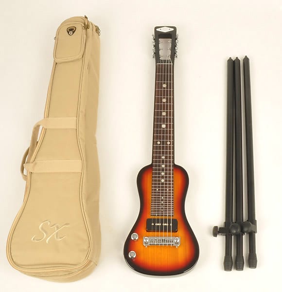 SX Left Handed Electric Lap Steel Guitar with Bag & Stand Lap 2 Ash 3TS image 1