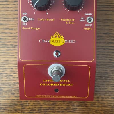 Reverb.com listing, price, conditions, and images for chandler-limited-little-devil-colored-boost