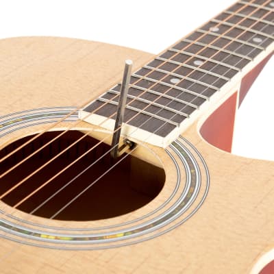 New Glarry GT501 40 Inch Cutaway Auditorium Acoustic Guitar Matte Spruce Front Folk Burlywood image 3