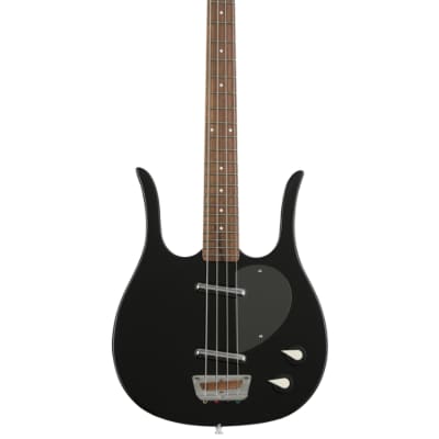 Danelectro Longhorn 4-String Bass Guitar, Pau Ferro Fingerboard, Black image 2