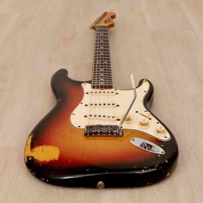 1965 Fender Stratocaster Vintage Electric Guitar Sunburst w/ 1964 Neck Date, Case image 11