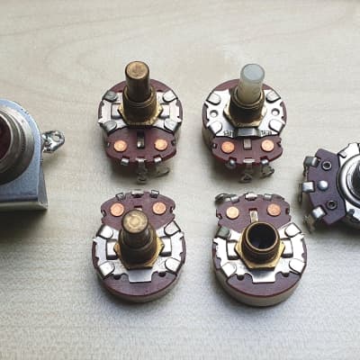 1966 Fender Potentiometers & Pilot Light Assembly /Vintage CBS Blackface CTS Stackpole Drake/ image 2