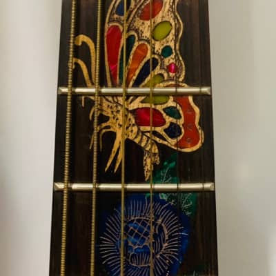 Blueberry Handmade Parlor Acoustic Guitar Floral Motif - Built to Order image 13
