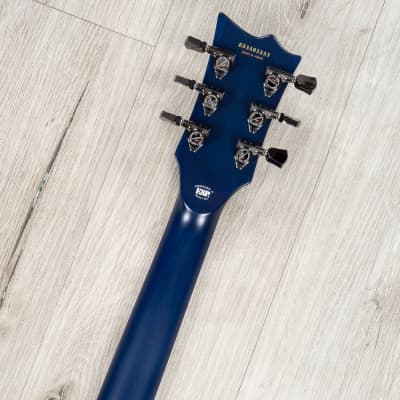 ESP E-II Eclipse Guitar, EMG 57TW / 66TW Pickups, Buckeye Burl Blue Natural Fade image 22