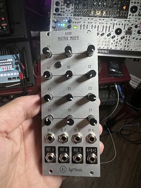 AI Synthesis AI008 Matrix Mixer Silver Reverb