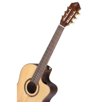Ortega Performer Series Nylon string Guitar, slim neck - RCE158SN, 48mm Nut image 7