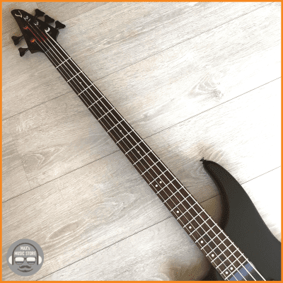 Vantage 750B 5 String Bass Satin Black – Left Handed – New Strings, Leather Strap – Samick 1992 image 10