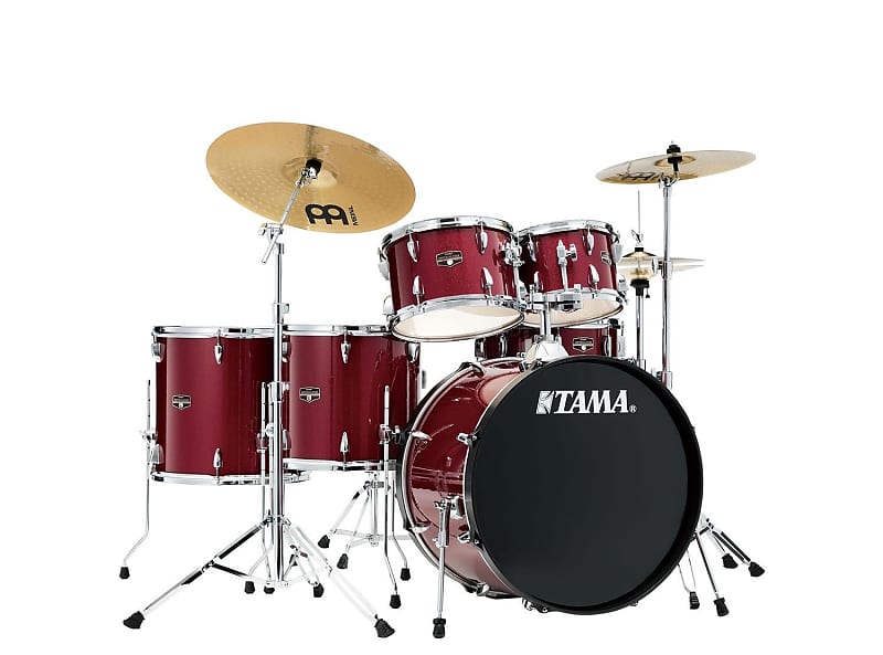 Tama Imperialstar 6-Piece Complete Drum Set w/ Meinl HCS Cymbals - 22" Bass (Candy Apple Mist) image 1