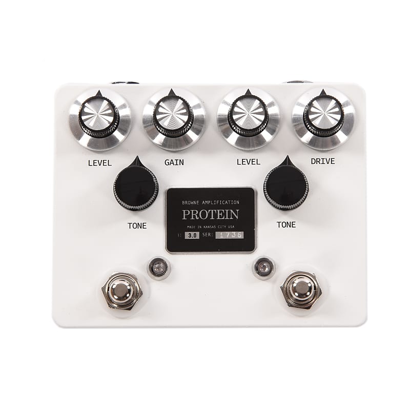 Browne Amplification The Protein Dual Overdrive v3 Pedal White image 1