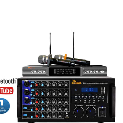 IDOLmain IP-3900 2600W Professional Mixing Amplifier Plus UHF-X2 Performance Wireless Microphones image 1