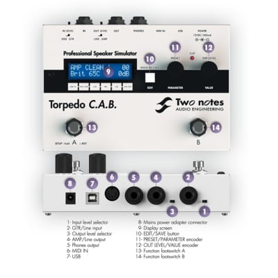 Two Notes Torpedo C.A.B. Speaker Simulator Pedal