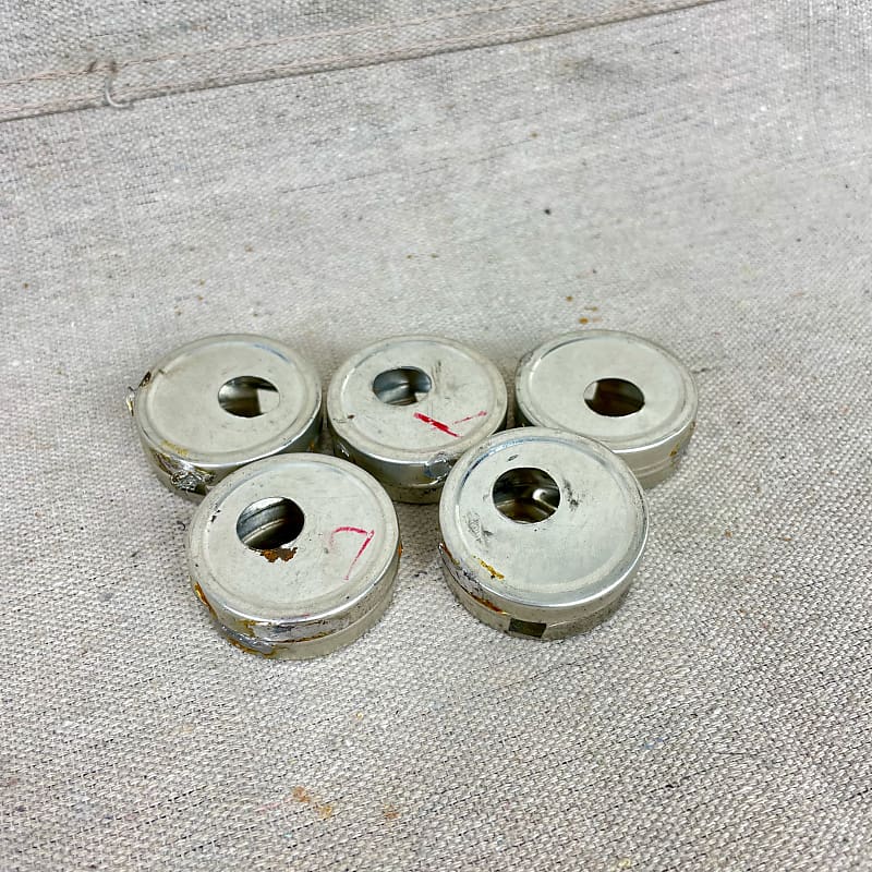 Gibson Epiphone (5) Potentiometer Dust Protective Cans 1960s Pot image 1
