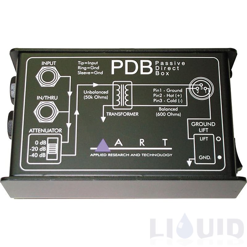 ART PDB Passive Direct Box Frequency Response 10 Hz – 50 kHz +/- 0.5dB @ +4dBu image 1