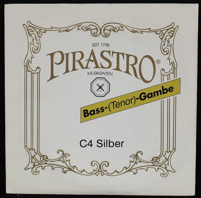 Pirastro Bass Tenor Gambe C4 Gut Aluminum Viola String image 1