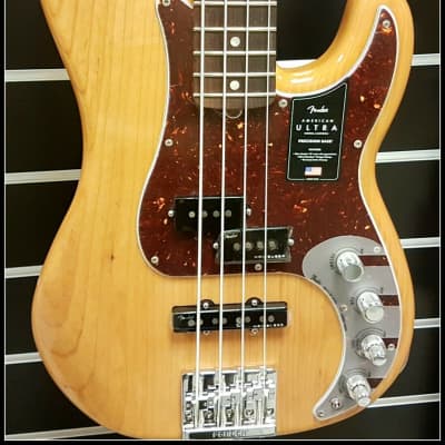 Fender American Ultra Precision Bass RW, Aged Natural image 2