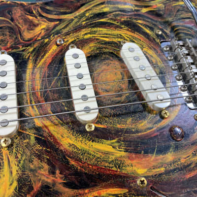 Fernandes Strat - Hand Painted by Mike Stone (Lucky Dog/Queensryche) image 10
