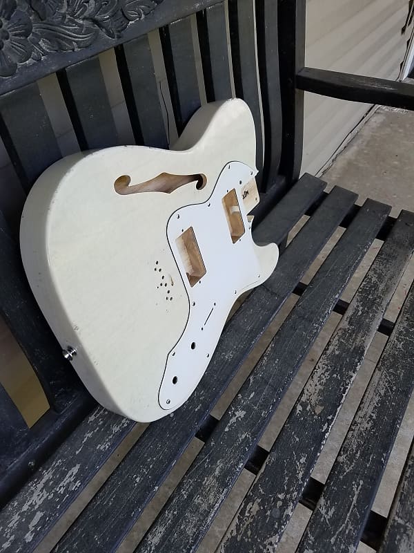 MJT Fender Thinline Telecaster Aged White Body with