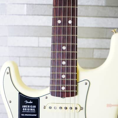 Fender American Original '60s Stratocaster Left-Handed with Rosewood Fretboard - Olympic White image 3