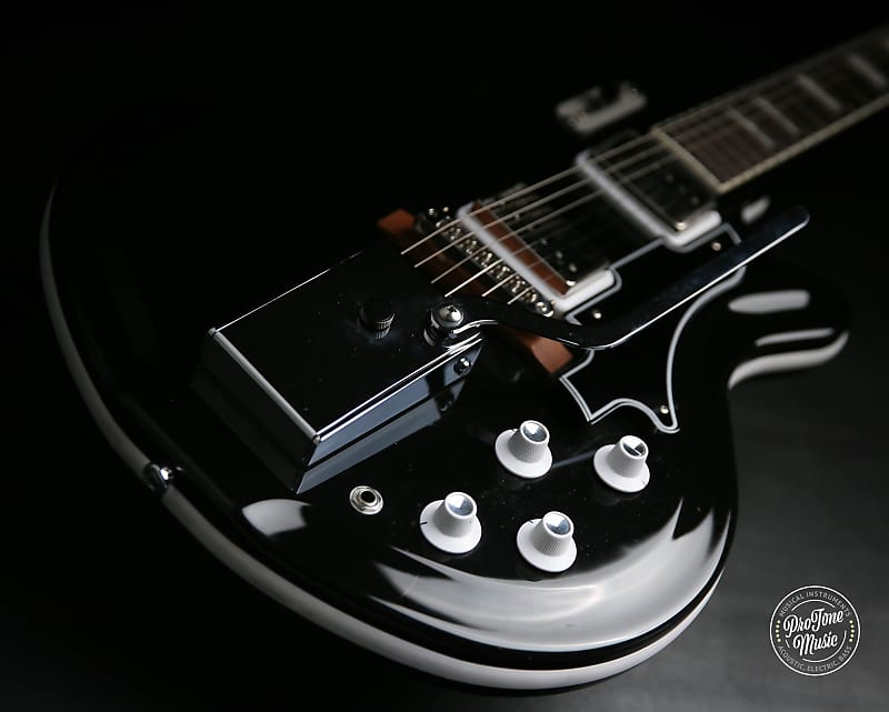 Supro Coronado II Vibrato Americana Jet Black Electric Guitar | Reverb