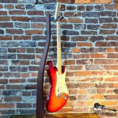 Fender MIM Deluxe Stratocaster Plus HSS iOS w/ Flame Maple Top (2015 - Aged Cherryburst) image 7