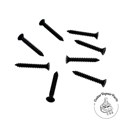 Humbucker Pickup Mounting Ring Screws, Medium,  #2 x 5/8" Countersunk (8 pcs) - Black