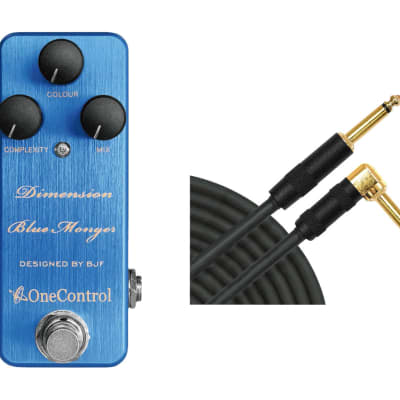 One Control Dimension Blue Modulation Pedal + Mogami Cable image 1
