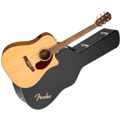 CD-140SCE Dreadnought WN Natural + Etui Fender for sale