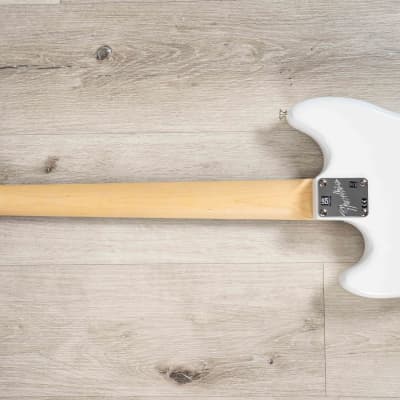 Fender American Performer Mustang Bass Guitar Rosewood Arctic White image 7